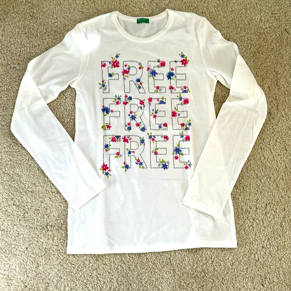 Benetton kids cotton long sleeve tshirt